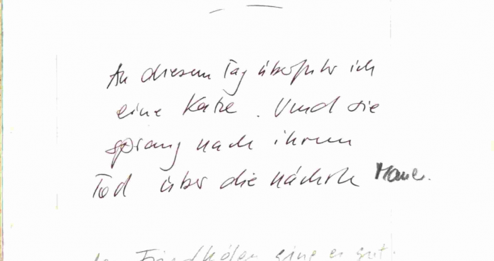 Auszug aus Wolf Wondratscheks „Arbeitsbuch I – wie es geht – Mittwoch“